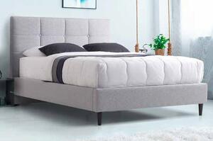 Hazel Fabric Single Bed In Grey