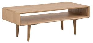 Javion Wooden Coffee Table With Shelf In Natural Oak