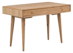 Javion Wooden Computer Desk With 1 Drawer In Natural Oak