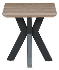 Manhattan Square Wooden End Table In Oak