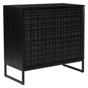 Fusion Small Mango Wood Sideboard With 2 Doors In Black