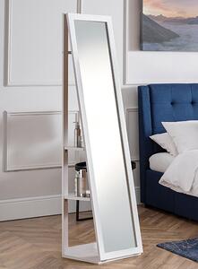 Fanning Storage Dressing Cheval Mirror In White