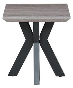 Manhattan Square Wooden End Table In Grey