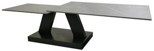 Sapcote Twist Ceramic Coffee Table In Matte Grey