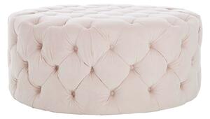 Syria Upholstered Fabric Footstool In Muted Pink