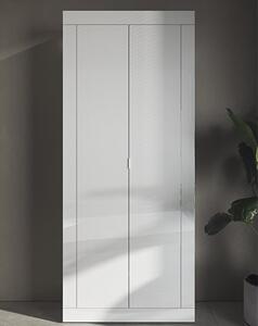 Taylor High Gloss Wardrobe With 2 Doors In White