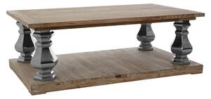 Mintaka Wooden Coffee Table With Silver Legs In Natural