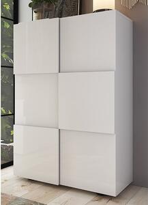 Aleta High Gloss Shoe Storage Cabinet With 2 Doors In White