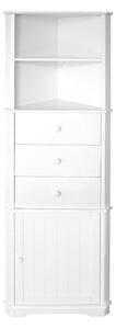 Partland Corner Wooden Storage Unit In White