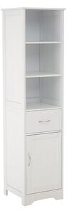 Partland Wooden Tall Bathroom Storage Cabinet In White