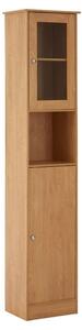 Partland Wooden Floor Standing Tall Bathroom Cabinet In Oak