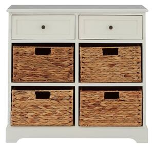 Varmora Wooden Chest Of 6 Drawers In Ivory White