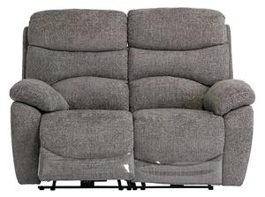 Leda Fabric Electric Recliner 2 Seater Sofa With USB In Ash