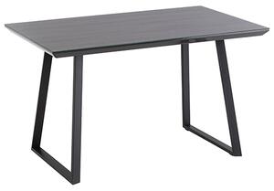 Michton Glass Top Dining Table In Grey Oak