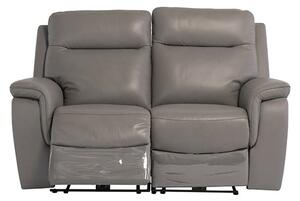 Henrika Faux Leather Electric Recliner 2 Seater Sofa In Grey