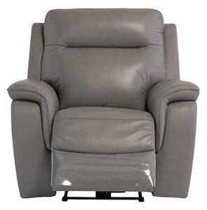 Henrika Faux Leather Electric Recliner Armchair In Grey