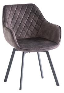 Viha Swivel Velvet Dining Chair In Graphite