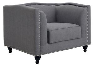 Essence Upholstered Fabric Armchair In Grey