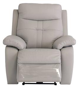 Sotra Fabric Electric Recliner Armchair With USB In Light Grey