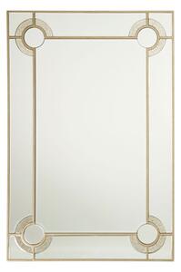 Antibes Rectangular Wall Bedroom Mirror In Antique Silver Frame