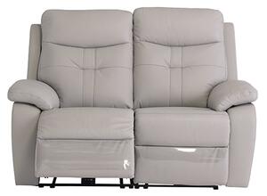 Sotra Fabric Electric Recliner 2 Seater Sofa In Light Grey