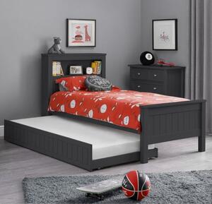 Madge Wooden Bookcase Single Bed With Underbed In Anthracite