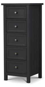 Madge Tall Wooden Chest Of 5 Drawers In Anthracite