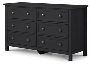 Madge Wide Wooden Chest Of 6 Drawers In Anthracite