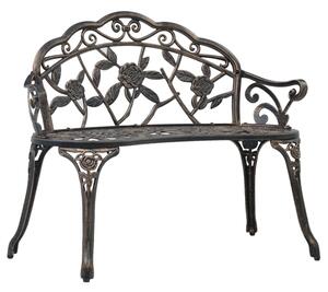 Brandi Outdoor Cast Aluminium Seating Bench In Bronze