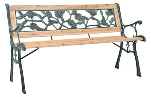 Adyta Outdoor Wooden Rose Design Seating Bench In Natural