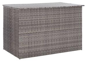 Ijaya Poly Rattan Garden Storage Box In Grey