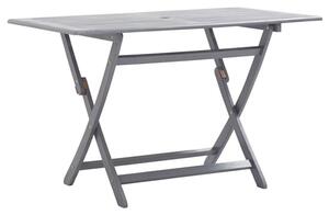 Libni Rectangular Folding Wooden Garden Dining Table In Grey