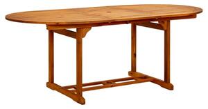 Attic Outdoor Wooden Extending Dining Table In Natural