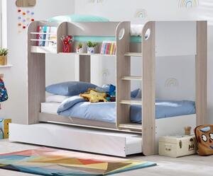 Mars Wooden Bunk Bed With Underbed In Taupe