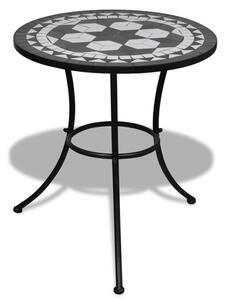 Barkla Mosaic Bistro Table In Black And White