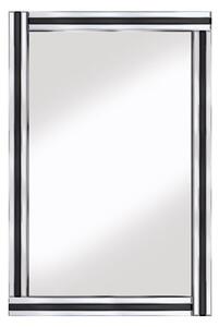 Berit Classic Triple Bar Wall Mirror In Black And Silver