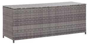 Ijaya 120cm Poly Rattan Garden Storage Box In Grey