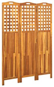 Filiz 3 Panels 121cm x 2cm x 170cm Room Divider In Acacia Wood