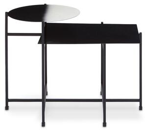 Ramita 2 Tier Metal Side Table In Black And White