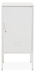 Rumi Metal Locker Storage Cabinet With 1 Door In White