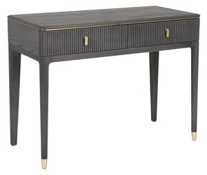 Dileta Wooden Dressing Table With 2 Drawers In Ebony