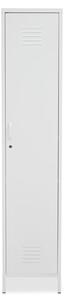 Rumi Tall Metal Locker Storage Cabinet With 1 Door In White