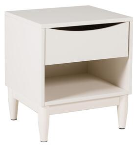 Afon Wooden Bedside Cabinet With 1 Drawer In White