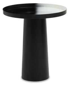 Ramita Round Metal Side Table In Black And White