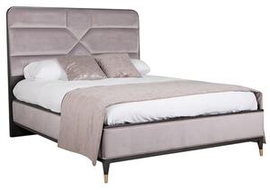 Dileta Velvet King Size Bed In Ebony