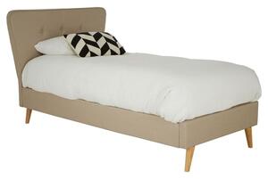 Parumleo Fabric Single Bed In Beige