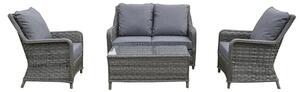 Malti Weave 4 Seater Sofa Set With Cushions In Multi Grey