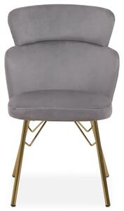 Vinita Upholstered Velvet Bedroom Chair In Grey