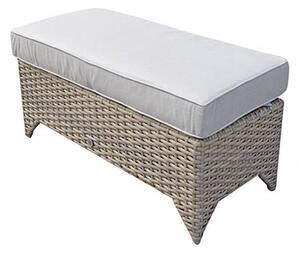 Savvy Weave Ottoman Bench With Seat Cushion In Natural