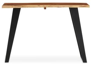 Surah Wooden Console Table With Black Metal Base In Natural